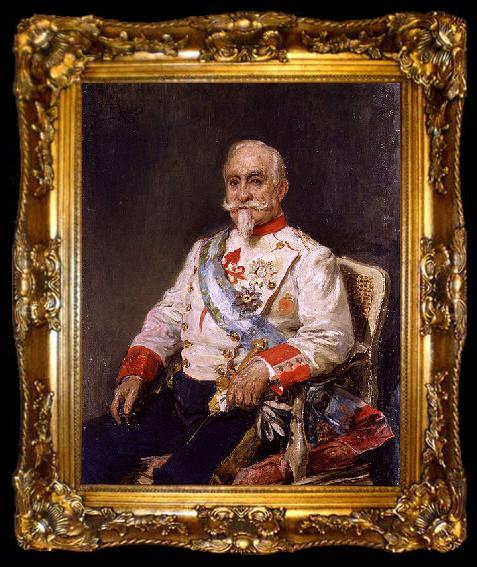 framed  Ignacio Pinazo Camarlench Retrato del Conde Guaki, ta009-2